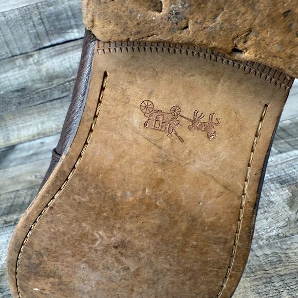 Coach Thomas Brown Pebble Loafers Shoes Men Size 13D main image 4
